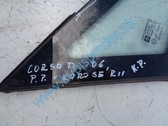 pravé predné sklo do karosérie na opel corsu D, 